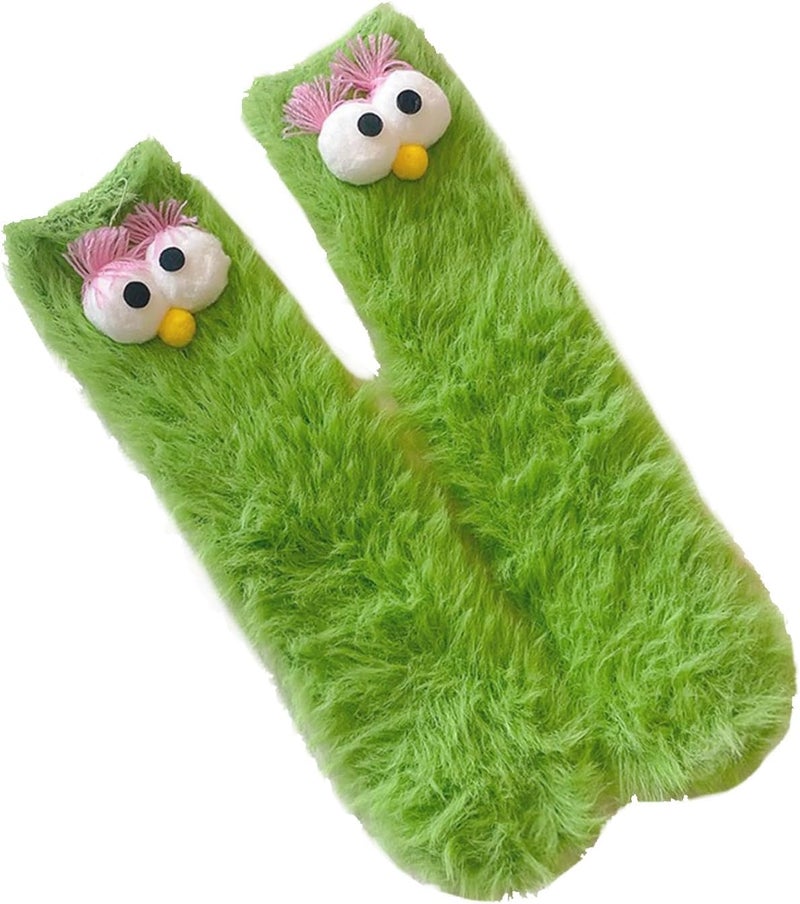 TFTSR Crazy Funny Fuzzy Silly Socks for Kids Women,Girls Fluffy Slipper Novelty Fun Socks,Boy Men Cute Cozy Soft Animal Socks - Image 1